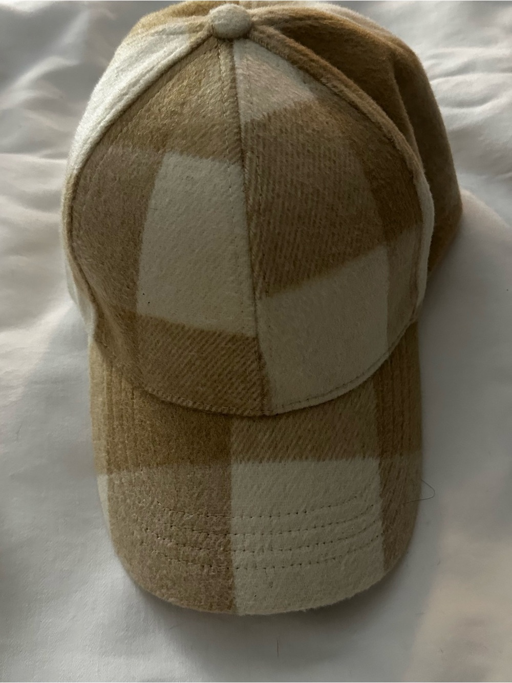 Checkered Tan Hat